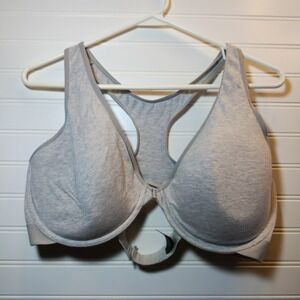 Smart and Sexy Gray Heather Racerback Bra SA1411 40DD Underwire